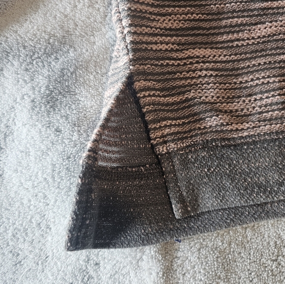 H&M Pink Gray Knit Sweater Medium Textured Pullover 3/4 Sleeve Casual Top - Picture 6 of 9